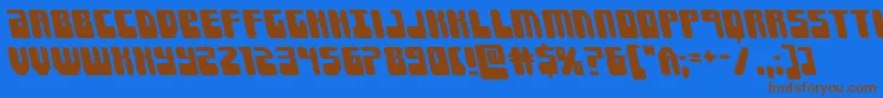 Forcemajeureleft Font – Brown Fonts on Blue Background