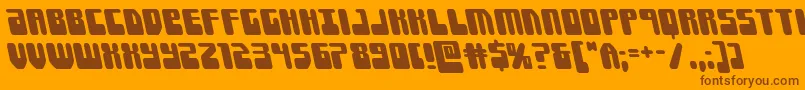 Forcemajeureleft Font – Brown Fonts on Orange Background