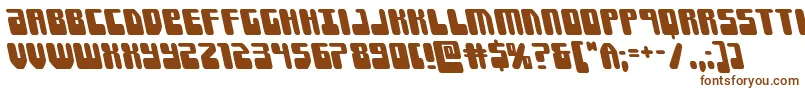 Forcemajeureleft-fontti – ruskeat fontit valkoisella taustalla