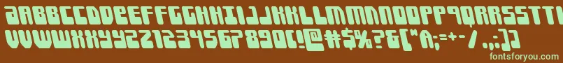 Forcemajeureleft-fontti – vihreät fontit ruskealla taustalla