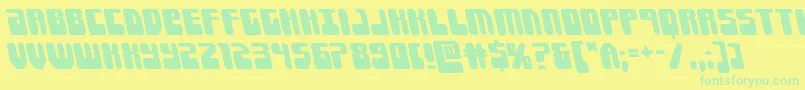 Forcemajeureleft Font – Green Fonts on Yellow Background