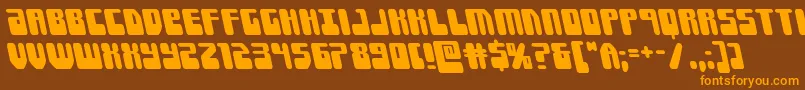 Forcemajeureleft Font – Orange Fonts on Brown Background
