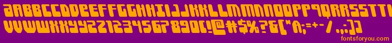 Forcemajeureleft Font – Orange Fonts on Purple Background