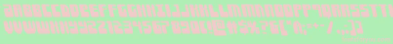 Forcemajeureleft-fontti – vaaleanpunaiset fontit vihreällä taustalla