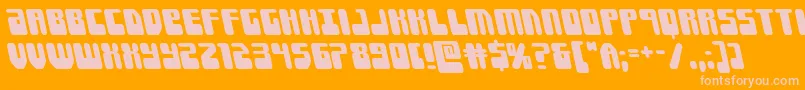 Forcemajeureleft Font – Pink Fonts on Orange Background