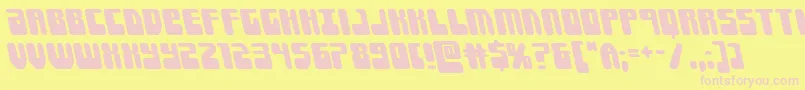 Шрифт Forcemajeureleft – розовые шрифты на жёлтом фоне
