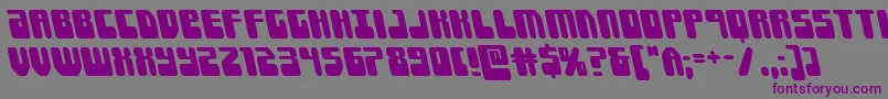 Forcemajeureleft-Schriftart – Violette Schriften auf grauem Hintergrund