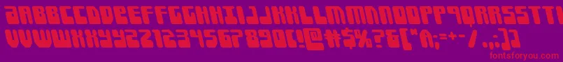 Forcemajeureleft Font – Red Fonts on Purple Background