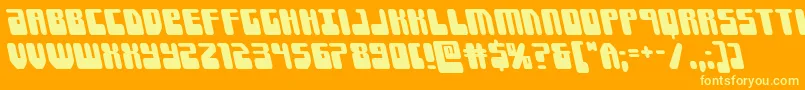 Forcemajeureleft Font – Yellow Fonts on Orange Background