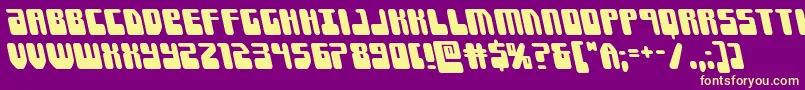 Forcemajeureleft Font – Yellow Fonts on Purple Background