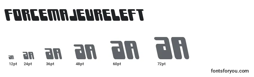 Forcemajeureleft Font Sizes