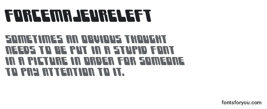 Review of the Forcemajeureleft Font