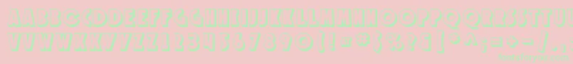 SfSpeakeasyShaded Font – Green Fonts on Pink Background