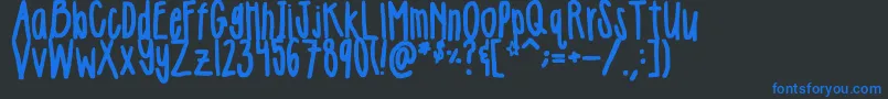 Girlie Font – Blue Fonts on Black Background