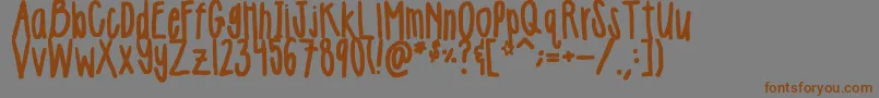 Girlie Font – Brown Fonts on Gray Background