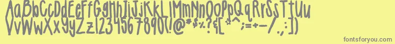More about Girlie Font Girlie Font – Gray Fonts on Yellow Background
