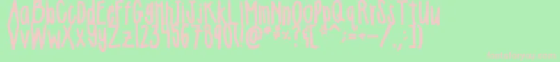 Girlie-fontti – vaaleanpunaiset fontit vihreällä taustalla