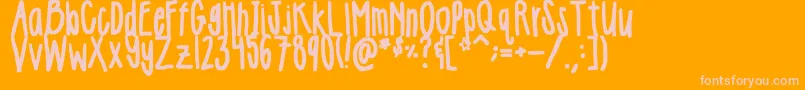 Girlie Font – Pink Fonts on Orange Background