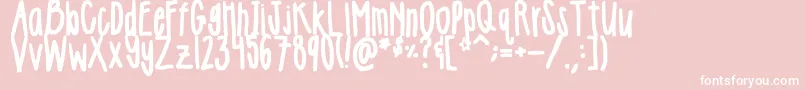 Girlie Font – White Fonts on Pink Background