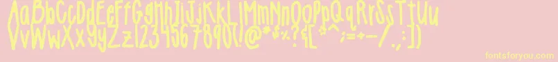 Więcej informacji o czcionce Girlie Czcionka Girlie – żółte czcionki na różowym tle