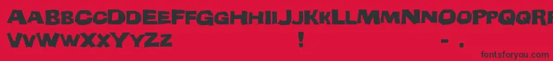 TeenageDelinquent Font – Black Fonts on Red Background