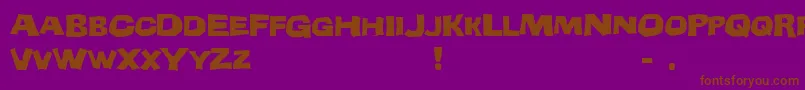 TeenageDelinquent Font – Brown Fonts on Purple Background