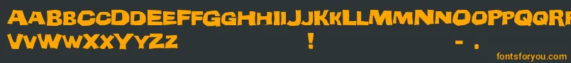 TeenageDelinquent Font – Orange Fonts on Black Background