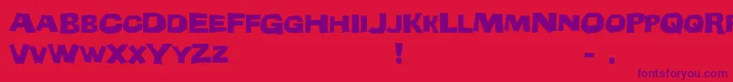 TeenageDelinquent Font – Purple Fonts on Red Background