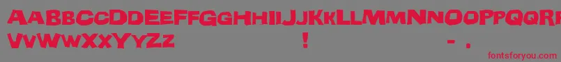 TeenageDelinquent Font – Red Fonts on Gray Background