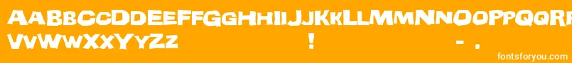 TeenageDelinquent Font – White Fonts on Orange Background