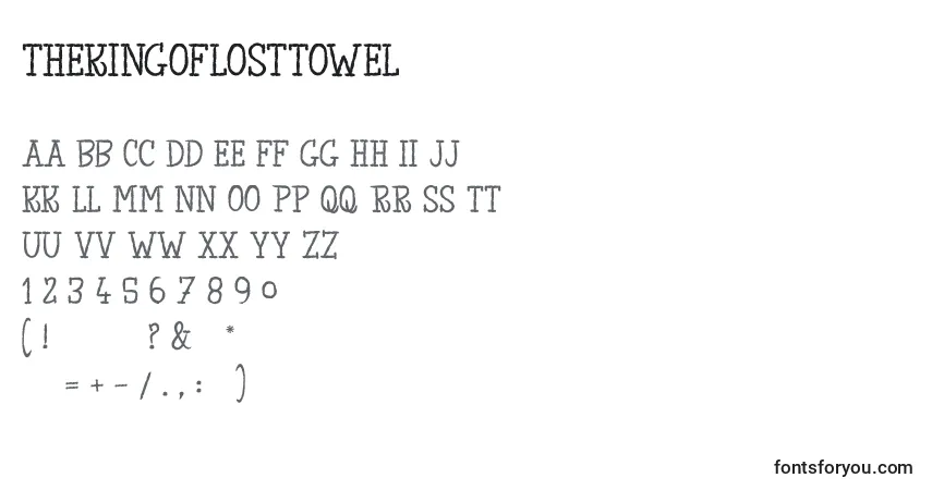 TheKingOfLostTowelフォント–アルファベット、数字、特殊文字