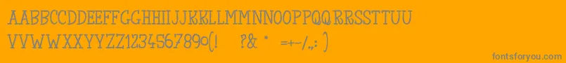 TheKingOfLostTowel Font – Gray Fonts on Orange Background