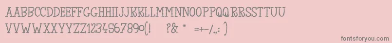 TheKingOfLostTowel Font – Gray Fonts on Pink Background