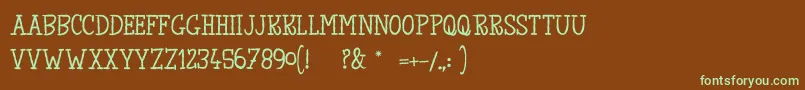 TheKingOfLostTowel Font – Green Fonts on Brown Background