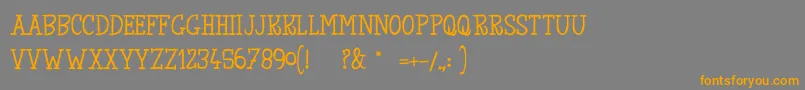 TheKingOfLostTowel Font – Orange Fonts on Gray Background