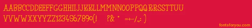 TheKingOfLostTowel Font – Orange Fonts on Red Background