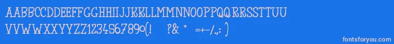 TheKingOfLostTowel Font – Pink Fonts on Blue Background