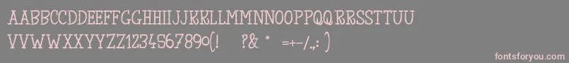TheKingOfLostTowel Font – Pink Fonts on Gray Background