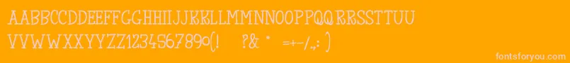 TheKingOfLostTowel Font – Pink Fonts on Orange Background