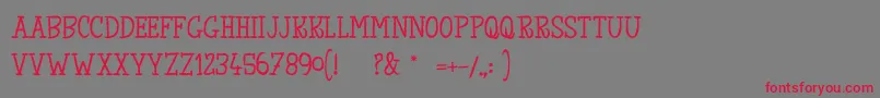 TheKingOfLostTowel Font – Red Fonts on Gray Background