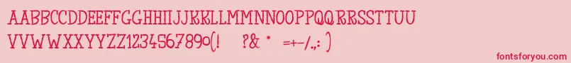TheKingOfLostTowel Font – Red Fonts on Pink Background