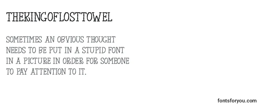 Review of the TheKingOfLostTowel Font