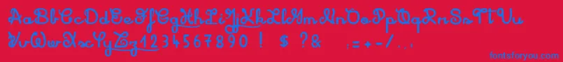 ShadowBoxing Font – Blue Fonts on Red Background