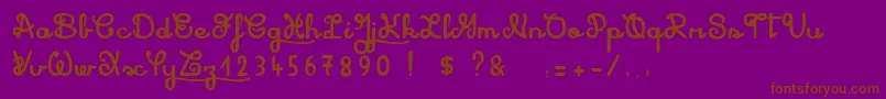 ShadowBoxing Font – Brown Fonts on Purple Background