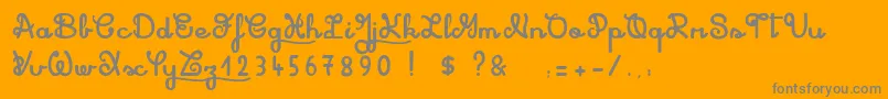 ShadowBoxing Font – Gray Fonts on Orange Background