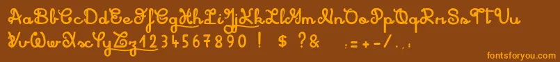 ShadowBoxing Font – Orange Fonts on Brown Background