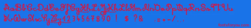 ShadowBoxing Font – Red Fonts on Blue Background