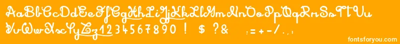 ShadowBoxing Font – White Fonts on Orange Background