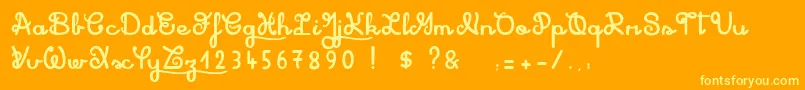 ShadowBoxing Font – Yellow Fonts on Orange Background