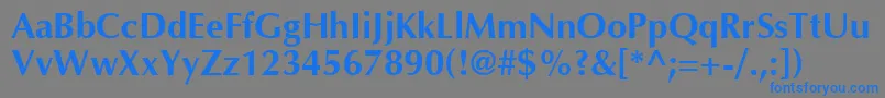 Optimab Font – Blue Fonts on Gray Background